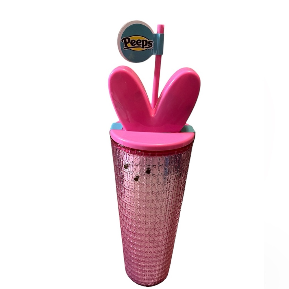 🆕 Peeps Pink  Easter Bunny Tumbler 24.5 oz